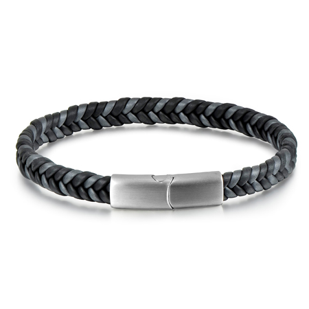 grey black silicone bracelet