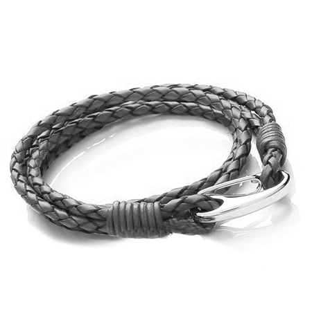 grey mens bracelet